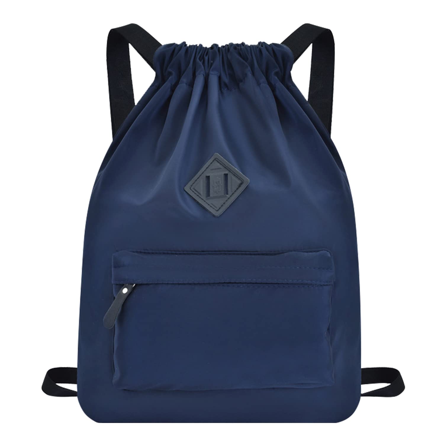 Drawstring Bags, Waterproof Gym Backpack Sports String Bag for Swimming Football Travel Beach Gymnastics Yoga Back Pack Large Nylon Sackpacks Bag for Women Men