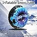 Wleopard Inflatable Snow Tube Sled Air Tubes with Grab Handles - Inflatable Round with Rapid Valves