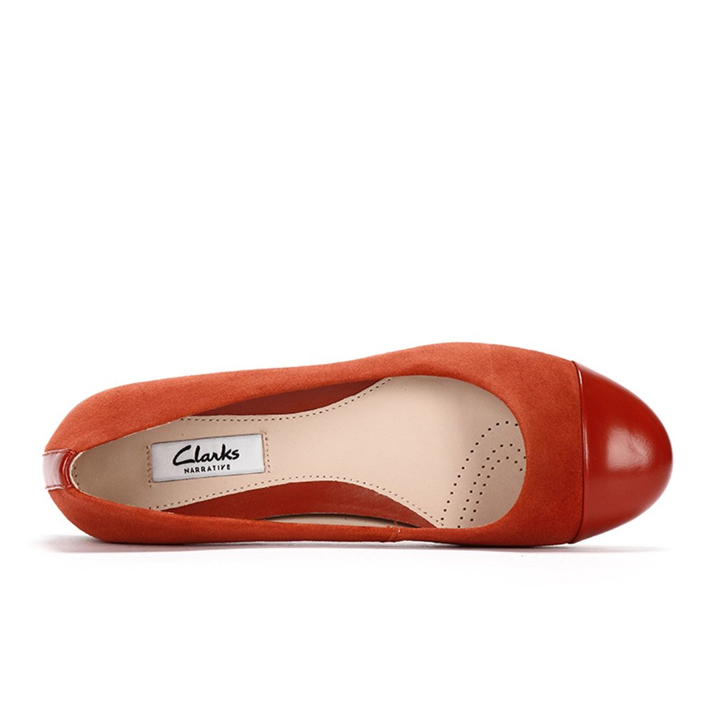 clarks women's festival gold leather ballet flats