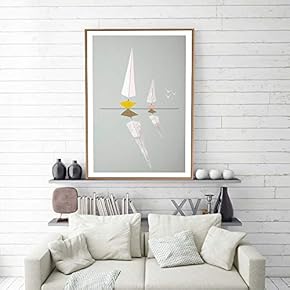 SIGNFORD Framed Canvas Home Artwork Decoration Golden Abstract...