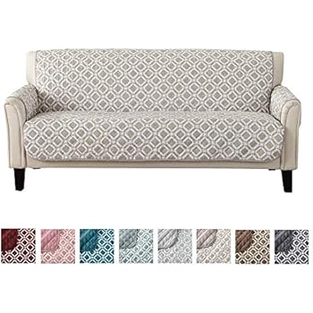 Amazon Com Great Bay Home Reversible Couch Cover For 3 Cushion