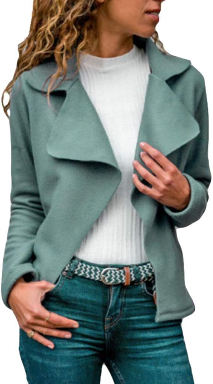 DISCOUNTL Lapels faux suede casual jacket women's clothing college jacket thin jackets women's