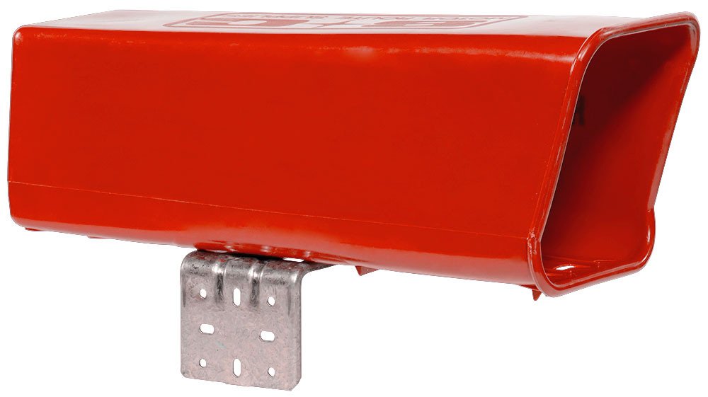 Plastic Newspaper Delivery Tube Box Receptacle & Mounting Bracket, Red