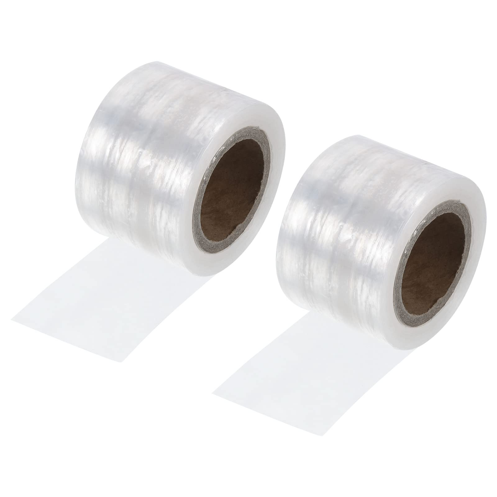 PATIKIL 27 Yard x 1.2 Inch Badminton Grip Cushion Wrap, 2 Pack PE Tennis Racket Grip Tape Backing Film Handle Anti Skid Cushion Accessories, Clear