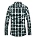 Yanglovele Men's Winter Long Sleeve Plaid Flannel Velvet Lined Thick Work Shirts