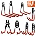 EletecPro 8 Pack Garage Wall Hooks,Steel Multi-Size Extended U-Hook for Heavy Duty Garage Storage Organizers,Bicycle Hanger Utility Hooks with Screws and Wall Anchors (8 PCS Multi-Size Set)