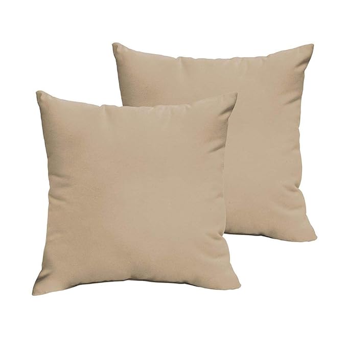 Pillow Covers 17 x 17 Inch Sunbrella Fabric Outdoor Pillow