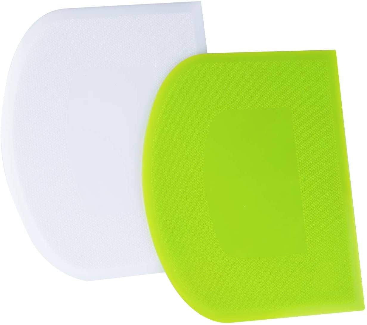 LUTER 2 x Pastry Horn 12 x 9.5 cm Plastic Dough Scraper for Kitchen, Dough Cutter for Pizza, Pastry, Bread, Cream