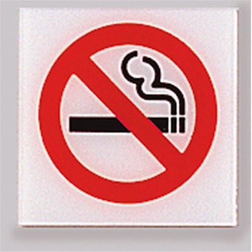 Garcia de Pou Smoking Self-Adhesive Sign, 12 x 12 cm, Methacrylate, White, One Size
