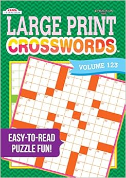 Large Print Crosswords Puzzle BookVolume 123 Kappa Books Publishers