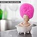 PELEG DESIGN - Soap Opera Sponge Holder for Kitchen Sink Cute & Funny Dish Scrubber Holder Kitchen Organizer- Includes 1 Metal Scrubber