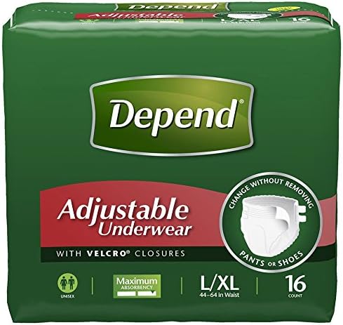 Depend Adjustable Underwear, Maximum Absorbency, Large/Extra Large, 48 count Unisex