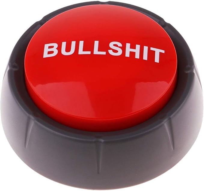 PULABO Light Up Gag 'Bullshit' Alert Button Novelty Funny Humour Gift