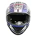 MMG Full Face Street Bike Helmets DOT - Comes with Clear Shield and Smoked Shield – Model 21 Blue, XL