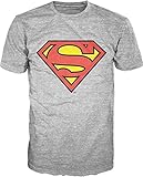 DC Comics Superman Classic Logo Mens Heather Grey T-shirt