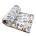 Sunlilee Paw Print Thick Warm Fleece Soft Pet Blanket Dog Puppy Sleep Beds Mat Pet Cat Cushion (Brown,Small)