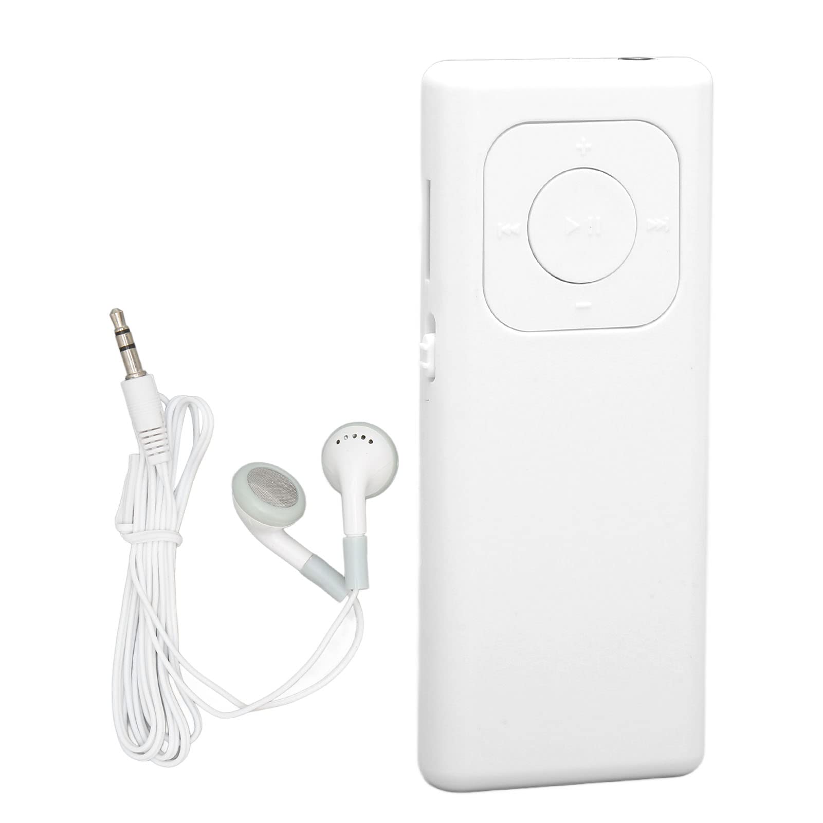 MP3 Player, 64G Memory Card Lightweight Lossless Music Lossless Decoding Portable Small Music Player, Stable Signal Wonderful Sound Quality for Students Travel Work(White)