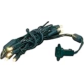 Novelty Lights 5 Feet 10 LED String Light, Warm White on Green Wire, 4" Spacing Short Fairy Lights, Connectable End-to-End, UL Listed for Indoor/Outdoor