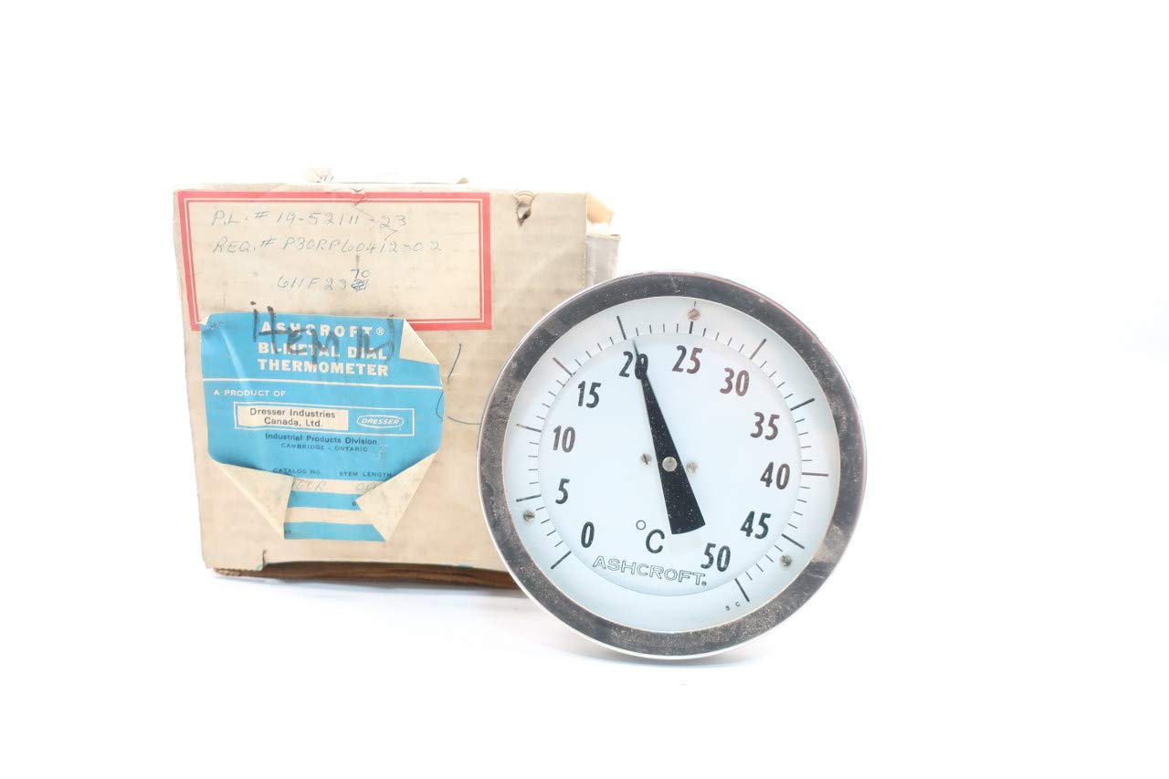 ASHCROFT A160R BIMETAL Thermometer 050C Industrial