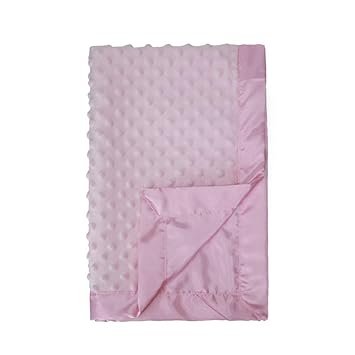 Amazon Com Pro Goleem Baby Soft Minky Dot Blanket With Satin