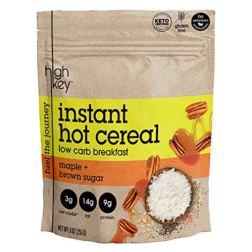 Highkey Snacks Keto Instant Maple Hot Cereal Breakfast Gluten Grain Free Perfect Ketogenic