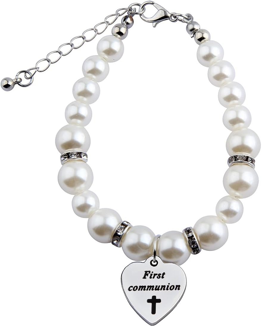 girls first communion bracelet