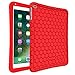 Fintie Case for iPad 6th Generation 2018 / iPad 5th Gen 2017/ iPad Air 2 / iPad Air - [Honey Comb Series] Lightweight Anti-Slip Kids Friendly Shockproof Silicone Cover, Red