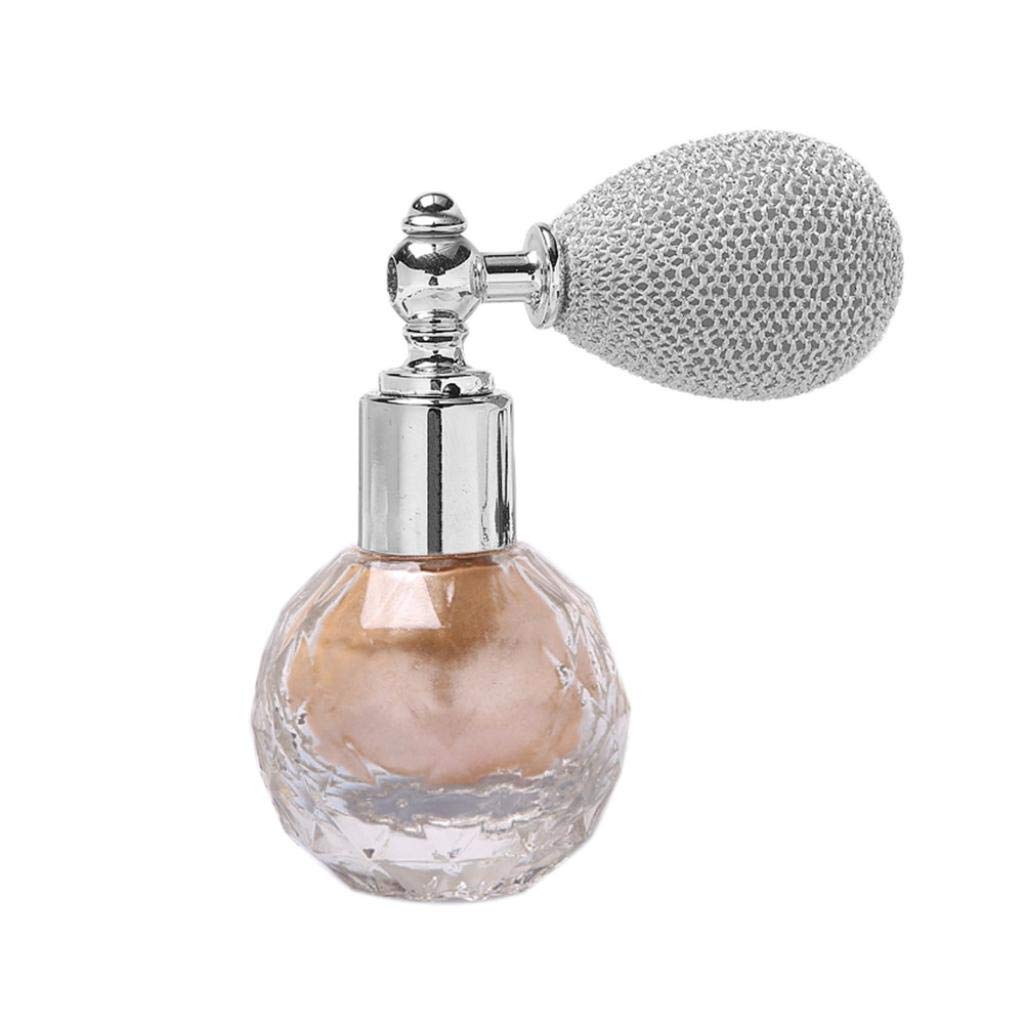 Highlighter Powder Spray Diamond Glitter Powder High Light Air Bag Long-lasting Powder Highlighter Fragrance Fantasy High Light Powder (B)