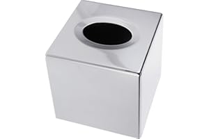 SEWACC Electroplated Chrome Tissue Box Cover Napkin Organizer Plastic Household Square Tissue Dispenser