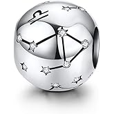 Constellation Charm 925 Sterling Silver Birthstone Bead for Pandora Charms Bracelet-Gift for Anniversary Birthday Christmas Day