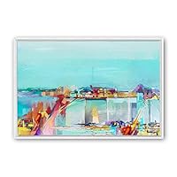 Framed Canvas Wall Art Color Abstract Canvas Prints Home Artwork Decoration for Living Room,Bedroom - 16x24 inches