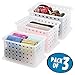 mDesign Closet Storage Organizer Baskets for Scarves, Socks, Belts, Clutch Purses - Set of 3, Frost