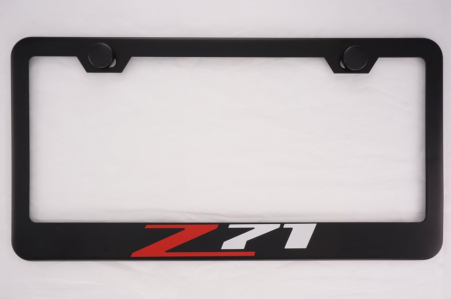 Photo 1 of 1PC Stainless Steel License Plate Frame Cover Holder for Z71 with Screws Black