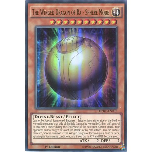 YuGiOh : DPBC-EN001 1st Ed The Winged Dragon of Ra - Sphere Mode Ultra Rare Card - ( Battle City Duelist ) by Deckboosters