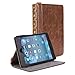 iPad Mini Case, iPad Mini 4 Case, GMYLE Tablet [Book Case] for iPad mini Retina / iPad mini / iPad mini 3- Vintage Brown [Crazy Horse Pattern] [PU Leather] Book Wallet Flip Folio Stand Case Cover