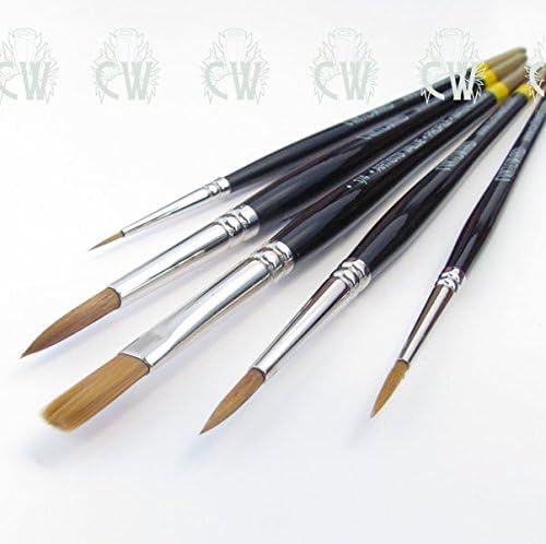 Curtisward Profile Artists 5 Brush Set. Brushes for Watercolour, Gouache, Acrylic, Inks