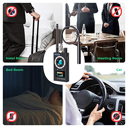 Craftronic SpyDefender Anti RF Spy Detector & Hidden Camera Finder | GSM & GPS Tracking Signal 3 Detection Magnetic Field | Security & Privacy Protection Office, Hotels Room, Airbnb (2020 Version)