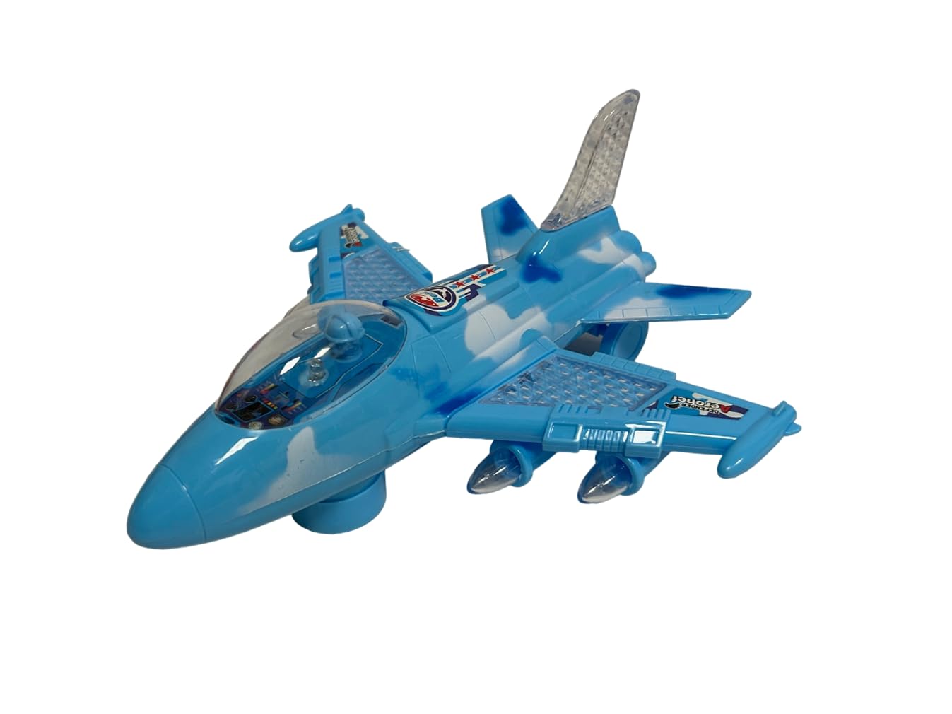 giocoscuolaregalo Plane Toy with Lights Sounds and Movement Mystery Bump & Go Airplane Super Jet Toy with Motion with Lights Sounds Music Plane Large Toy, Assorted Colours