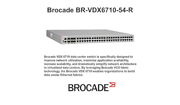 Amazon Com Brocade Br Vdx6710 54 R Top Of Rack Ethernet Fabric Sw Computers Accessories
