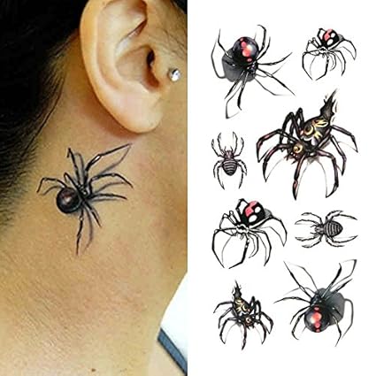Small Spider Web Face Tattoo