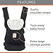 Ergobaby Ergonomic Multi-Position Original Baby Carrier (7-45 Pounds), Black/White