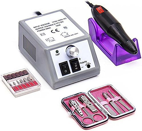 Professional 110V Electric Nail Drill Machine Kit for Acrylic Manicure Pedicure Finger Nail Tools