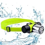 Diving Headlamp MECO 800lumen 3 Modes Super Bright Underwater Headlamp Submarine Head Light Waterproof LED Lamp Diving Head Flashlight for Diving (Battery not Included)