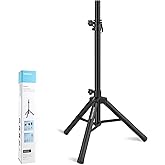 Vondynote Tripod Speaker Stands Adjustable Height from 33.5" to 53.5" PA DJ Short Tripod Speaker Stand Slim Mini Speaker Stand, Single