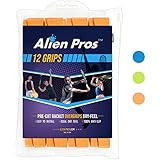 Alien Pros Tennis Grip Tape for Rackets – (12 Grips) Precut and Dry Feel