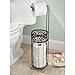 iDesign Vine Metal Free Standing Toilet Paper Tissue Holder, Cannister for Kids', Guest, Master, Office Bathroom, 6.25