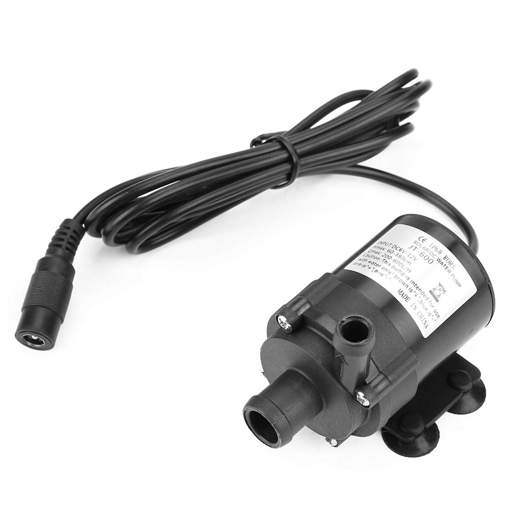 12V DC Brushless 580L/H Low Noise Mini Water Circulation Pump for Aquarium Fish Tank Submersible Fountain Pond Aerator Efficient Quiet Flow