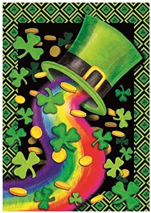Garden Decor Happy St.Patrick'S Day Double Sided Decorative Flags 100% Polyester And Waterproof Fade And Mildew Resistant 12.5 X 18 Inch Banners