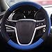 Mayco Bell Car Steering Wheel Cover 15 Inches Comfort Durability Safety (Black Blue)