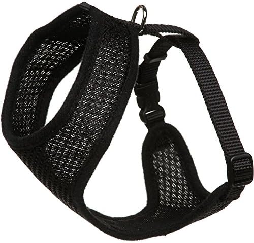 BundlePower Pet Mesh Cat Harness Soft Mesh Dog Harness No Pull Comfort Padded Vest for Small Pet Cat and Puppy (black)